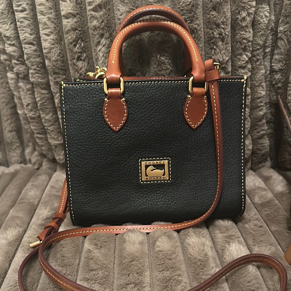 Dooney & Bourke Black and Brown Crossbody Bag